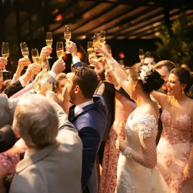 Sektempfang bei Hochzeits-Locaton