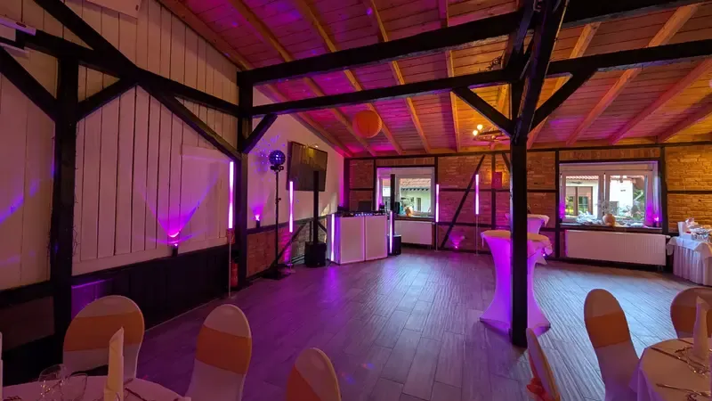 Ambiente Beleuchtung in stilvoller Location