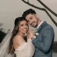 Brautpaar beim Fotoshooting